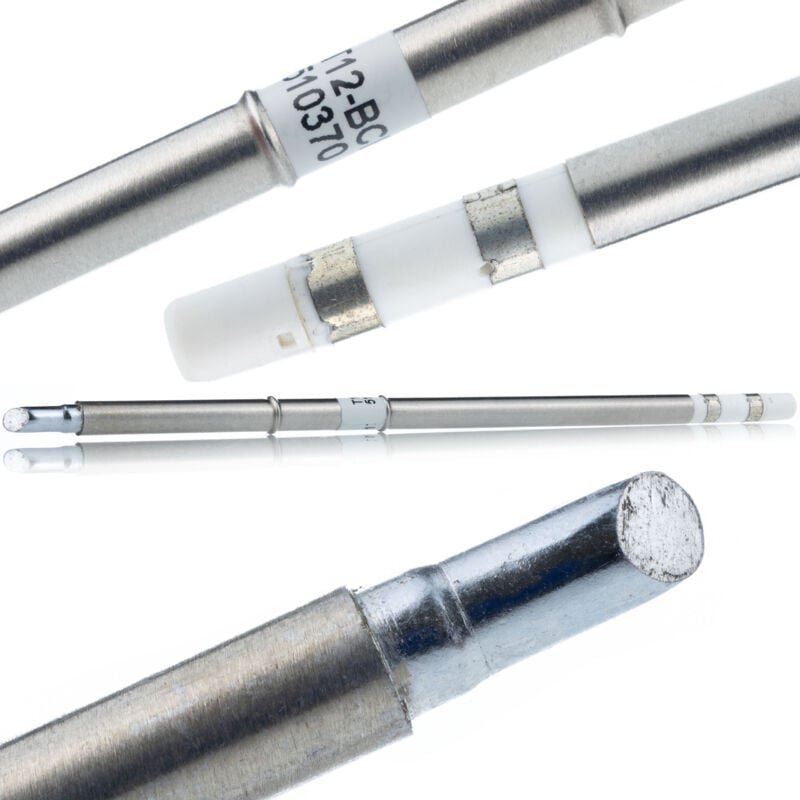 Rosfix T12-BCF4 – Lötspitze mit eingebautem Heizelement Schnellheizung in 10 Sekunden bei 300°C Kompatibel mit T12 Lötst...