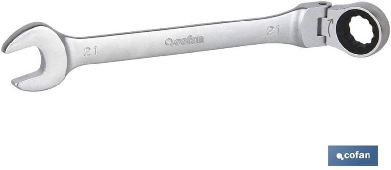 8-mm-Ratschen-Maulschlüssel mit 180°-Gelenk