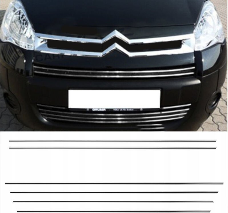 Peugeot Partner Ii B9 Chrom-Grillstreifen Für Kühlergrill