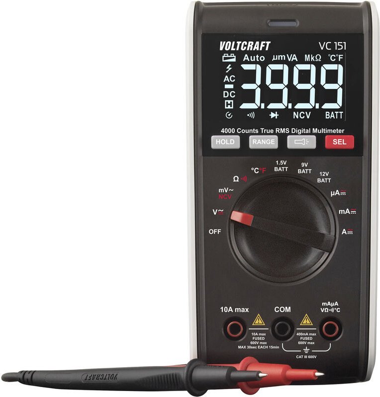 Voltcraft - VC151 Hand-Multimeter digital cat iii 600 v Anzeige (Counts): 4000