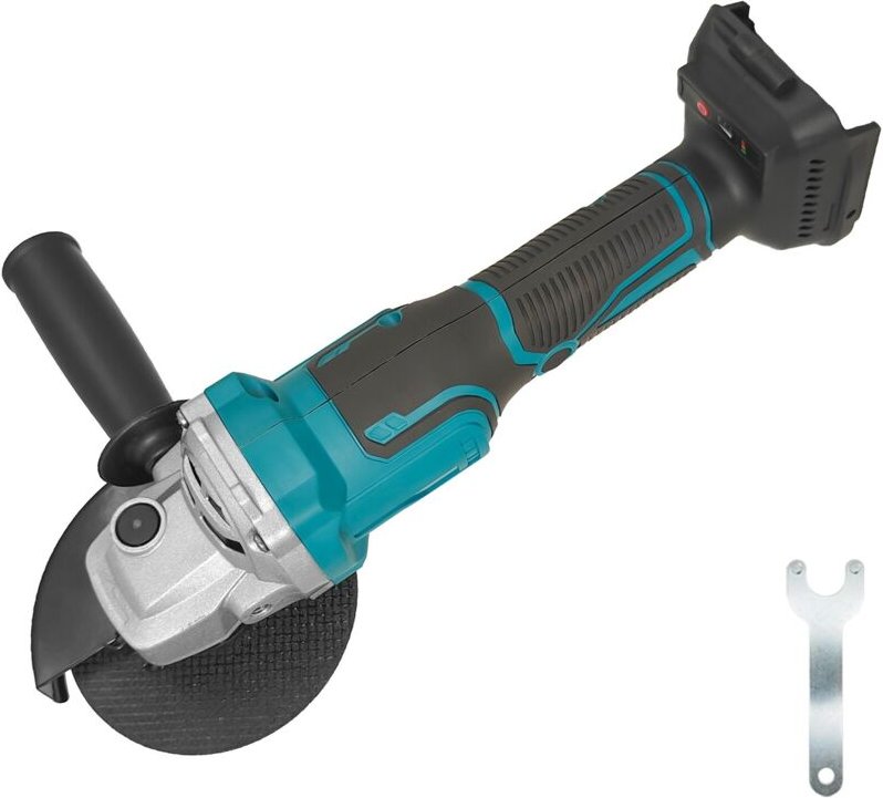 Akku-Winkelschleifer, bürstenloser Motor, 3 variable Geschwindigkeiten bis zu 5200 U/min, zum Schneiden, Schleifen und P...