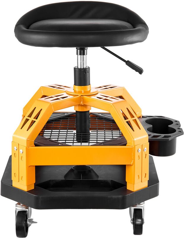 Mophorn Rollbarer Werkstatthocker mit pneumatischer Höhenverstellung, 136 kg Tragkraft, 360° drehbarer und gepolsterter ...