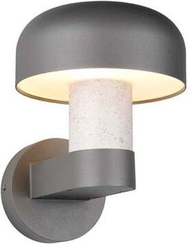 Außenwandleuchte Fassadenlampe Aluminium anthrazit betonfarben IP54 H 24,5 cm