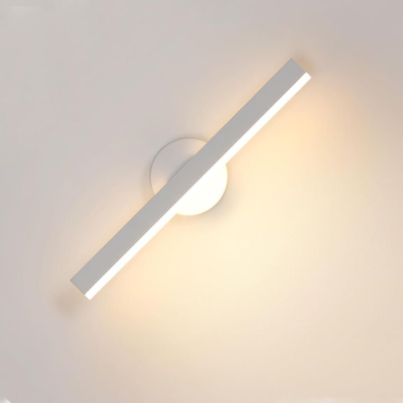 Comely - Innenwandlampe led Weiß 12W, Wandlampe aus Aluminium 360° drehbar, Moderne Wandlampe für Wohnzimmer, Schlafzimm...