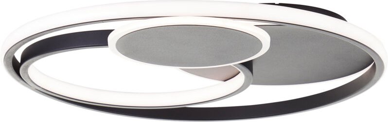 BRILLIANT Ø 50 cm, 5200 lm, 3000-6500 K, dimmbar, Fernbedienung, schwarz Ø 50 cm, 5200 lm, 3000-6500 K, dimmbar, Fernbed...