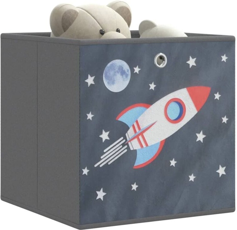 vidaXL Faltboxen 4 Stk. Grau 32x32x32 cm Vlies