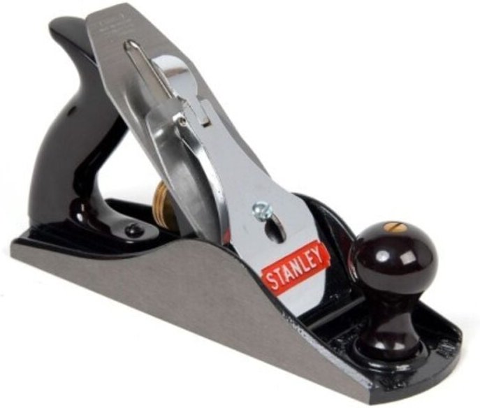 Stanley Putzhobel Bailey Nr. 4 1/2 mit glatter Sohle und glattem, schwarz lackiertem