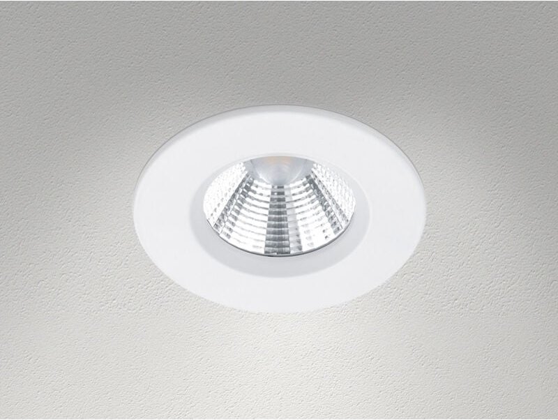 Trio - Runder led Deckeneinbaustrahler zagros dimmbar in Weiß matt, IP65