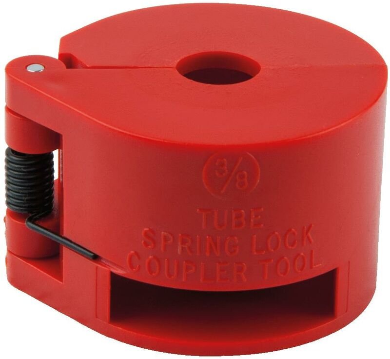 Trommel-Entriegler mit Feder, rot, 3/8'