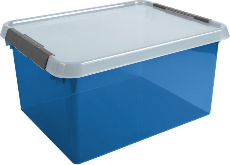 Aufbewahrungsbox mit Deckel Comfort Line 36 l blau transparent - Sunware