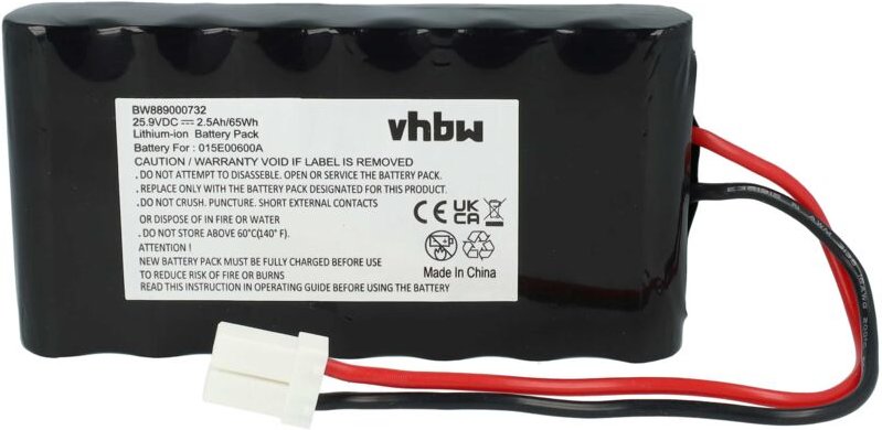 Vhbw - Akku Ersatz für Techline 015E00600A für Rasenmäher (2500mAh, 25,9V, Li-Ion)