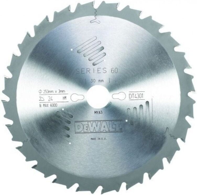 DeWalt Kreissägeblatt stat. 250/30 mm 24FZ