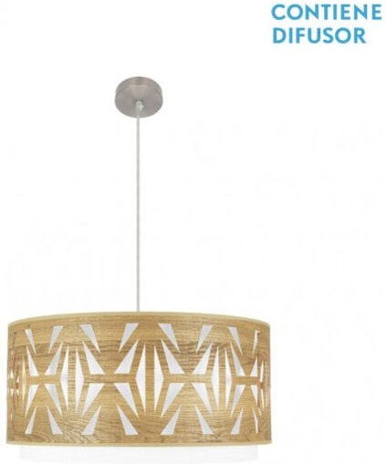 Senko - fabrilamp Pendelleuchte 3 Lichter Modell Katerina Nickel/helles Holz