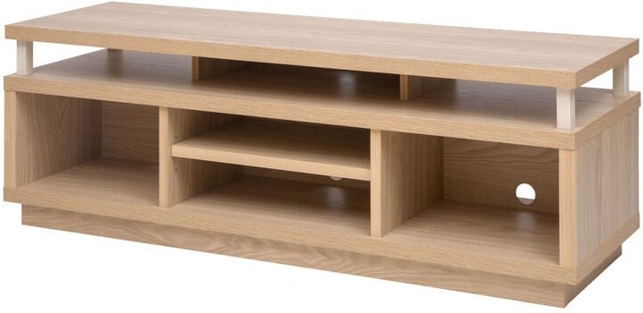 TV-Möbel, TV-Schrank, TV-Bank, TV-Halterung für Bildschirme bis zu 55 Zoll, 5 Regale, Kabelauslass, Zeitgenössisch, Schl...