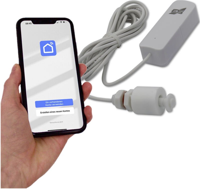 200150 wwd 150 Wireless Float switch Wassermelder mit App-Steuerung, mit Schwimmerschalter - Schabus