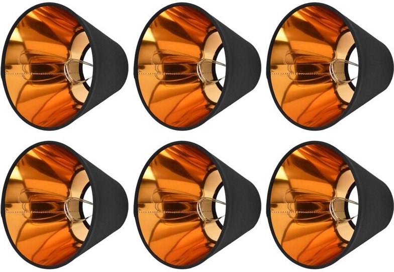 Ej.Life 6PCS Lampenschirmen Stofflampenschirm Clip-On Lampenschirm für E14 Tisch Kronleuchter Stehlampe Wandlampe Schlaf...