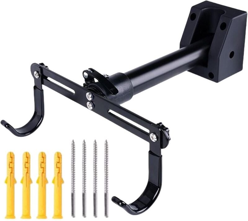 Fahrrad-Wandhalterung – horizontaler Fahrradständer für den Innenbereich 360 Grad verstellbarer Aufbewahrungs-Organizer ...