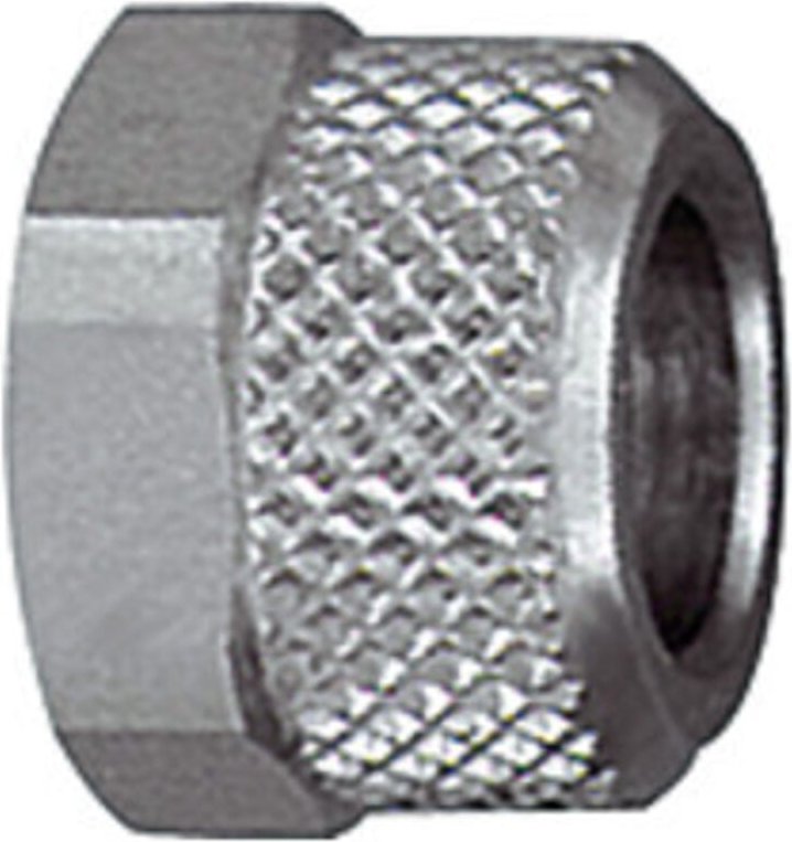 Berwurfmutter, M10x1,0, für Schlauch 6/4 mm, sw 12, ms vern. - Riegler