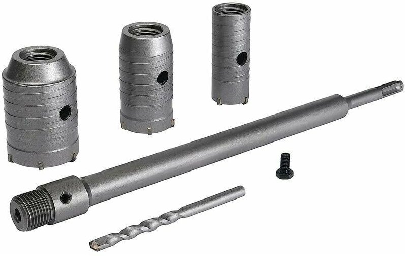 Thumbnail - Lochsägen-Bohrer, 30 mm, 40 mm, 50 mm Lochsägen-Set, 350 mm Beton-Lochsäge sds Plus Verlängerungsstange Wolframkarbidspi...
