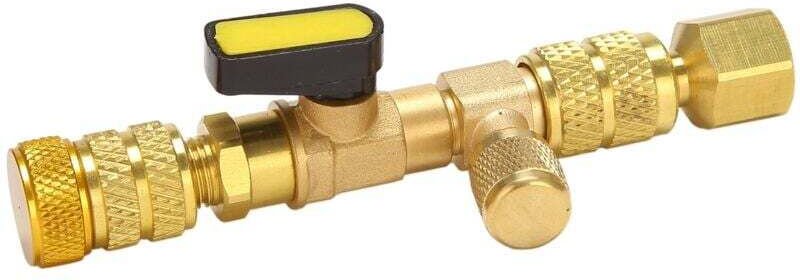 R410A R22 Ventileinsatz-Entferner mit zwei SAE-Anschlüssen (1/4" und 5/16")