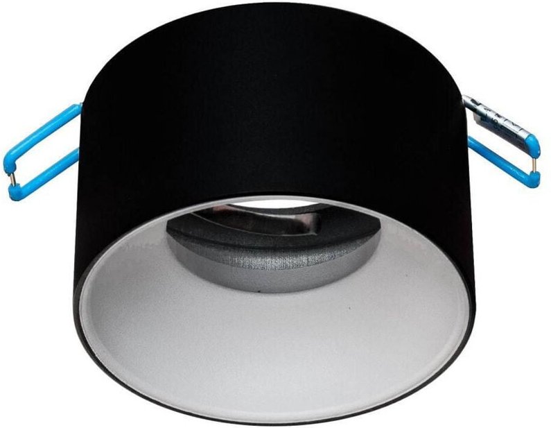 Trade Shop Traesio - Trade Shop - schwarz weiss runde spotlight-halterung einbau 70MM deckenleuchte led-lampen GU10 GU5....