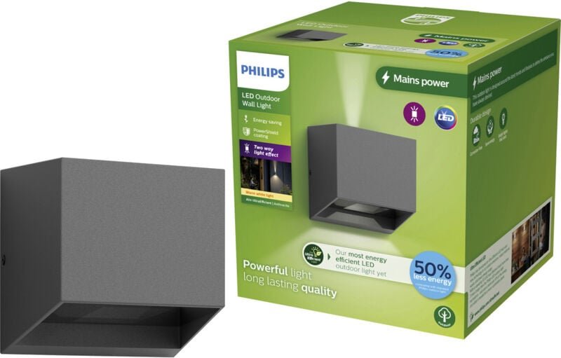Philips - led Alix 929004140901 LED-Außenwandleuchte led 8.6 w Anthrazit