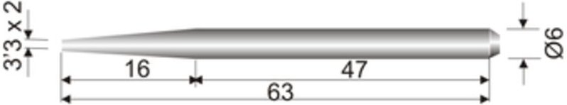 Electro Dh - Elektrische Lötkolbenspitze 50 w 03.051/50/PLD 8430552120208