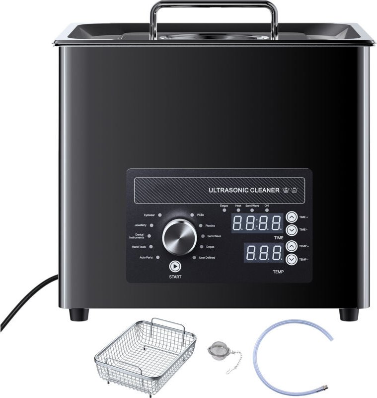 Mophorn Professionelles Ultraschallreinigungsgerät mit Drehknopfsteuerung 10 L, Reinigungsgerät mit Korb & Reinigungskug...