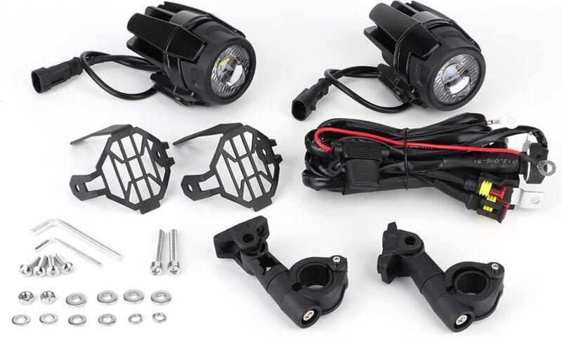 Superhelle 6000K LED-Zusatzscheinwerfer für Motorräder, wasserdicht, Paar Nebelscheinwerfer für maximale Sicht.