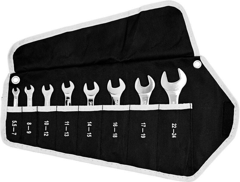 7SLS08 Ring-Maulschlüssel Schlüsselweite (Metrisch) 5.5 - 24 mm - Kunzer