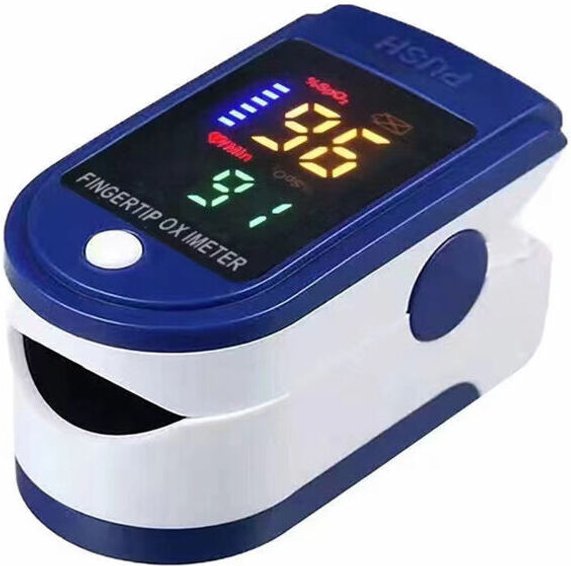 Professionelles digitales Pulsoximeter für den Finger mit Herzfrequenzmessung und LED-Anzeige. Inklusive Tragetasche und...