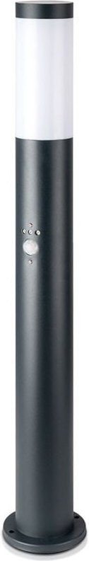 80cm led Garten-Stehleuchte mit E27 Lampenfassung, Bewegungsmelder, Stahl, IP44, Grau - V-tac