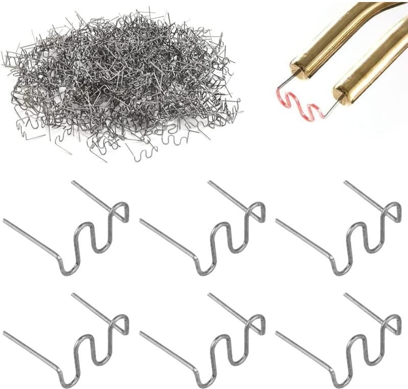500 Stück Metall-Heißklammern, 0,8 mm, Kunststoff-Schweißklammern, Schweißstäbe, Wolframstahl, Heißklammern, Kunststoff-...