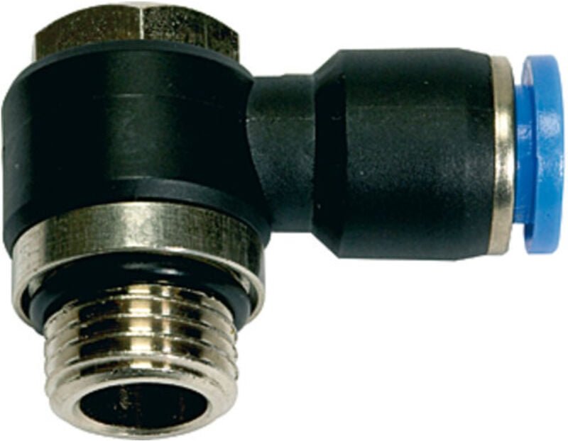 Riegler L-Steckverschraubung »Blaue Serie« drehbar, G1/8 a., max.15, Ø4mm