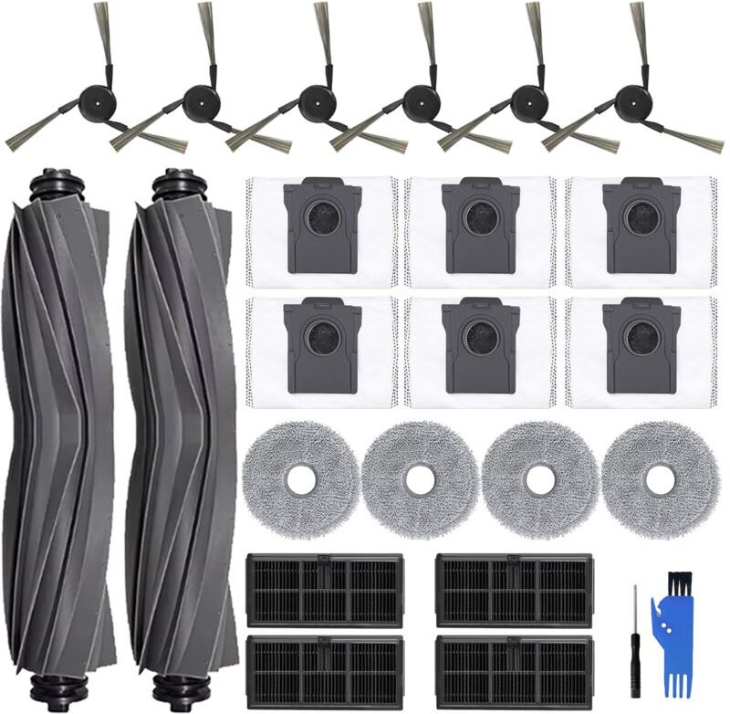 22-teiliges Zubehörset für Mova P50 Pro Ultra/P50 Pro, für Dreame X40 Ultra Complete/L40 Ultra, 2 Hauptbürsten, 4 Wischt...