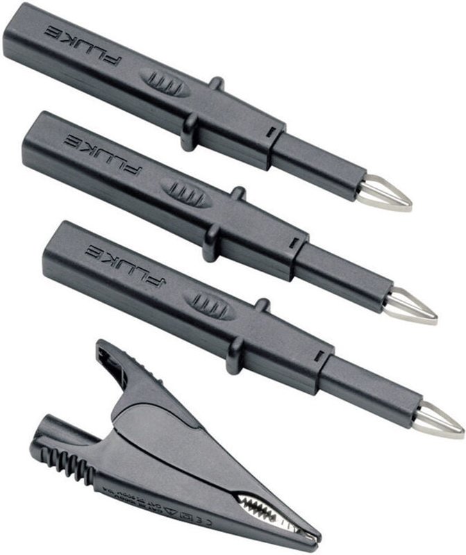 Tlk 290 Sicherheits-Prüfspitzen-Set Steckanschluss 4 mm cat ii 1000 v, cat iii 1000 v Schwarz - Fluke