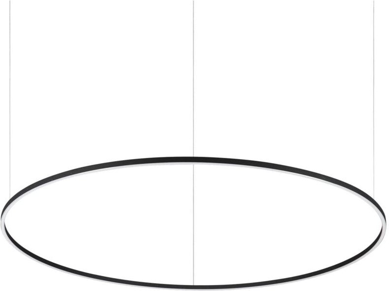 Ideal Lux ORACLE Schlanke DALI dimmbare runde 150 cm integrierte LED-Pendel-Deckenleuchte schwarz, 3000 K