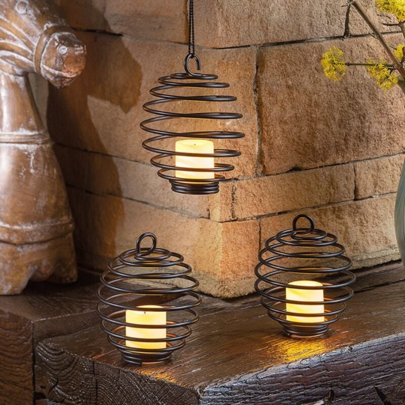 Technik@all - Moderne Dekoleuchten Spring 3er Set inkl. Batterien & Timer