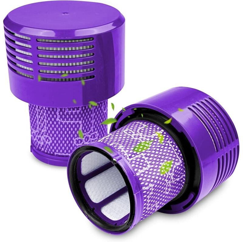 2 Stück Filter kompatibel mit V10 – waschbare Ersatzfilter für kabellose Staubsauger Animal/Absolute Total Clean