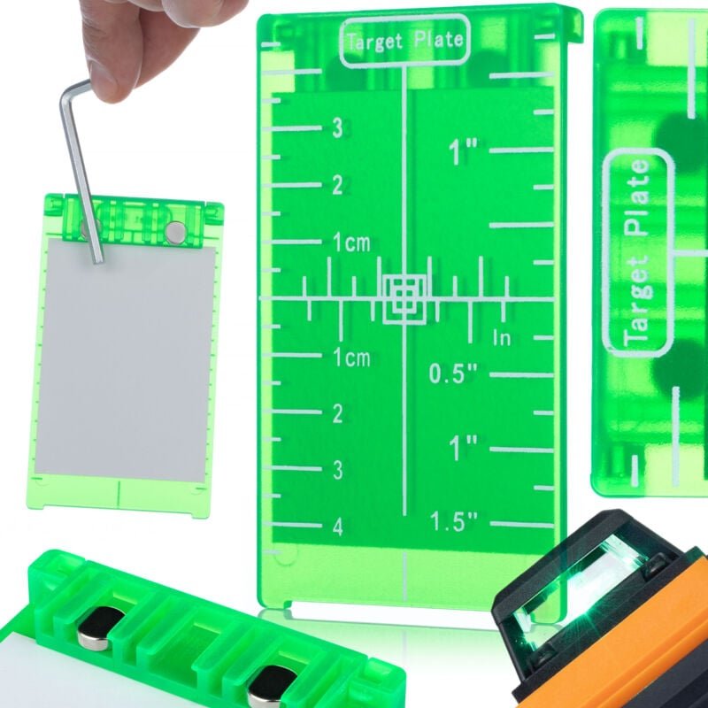 Grünes Zifferblatt zum Ablesen der Laser-Füllstandsmessung