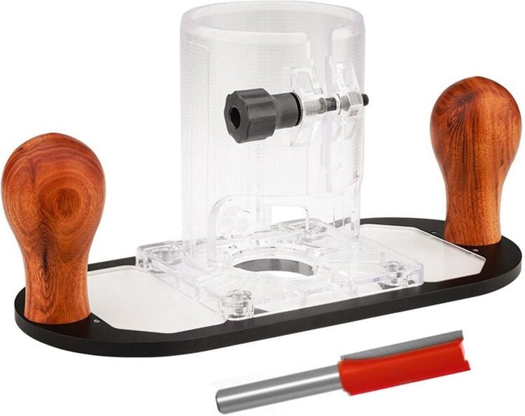 Holzfräser-Basis für Kantenführung – Holzbearbeitungs-Trimmmaschine, Fräsen, Nut, Flip, Gravur