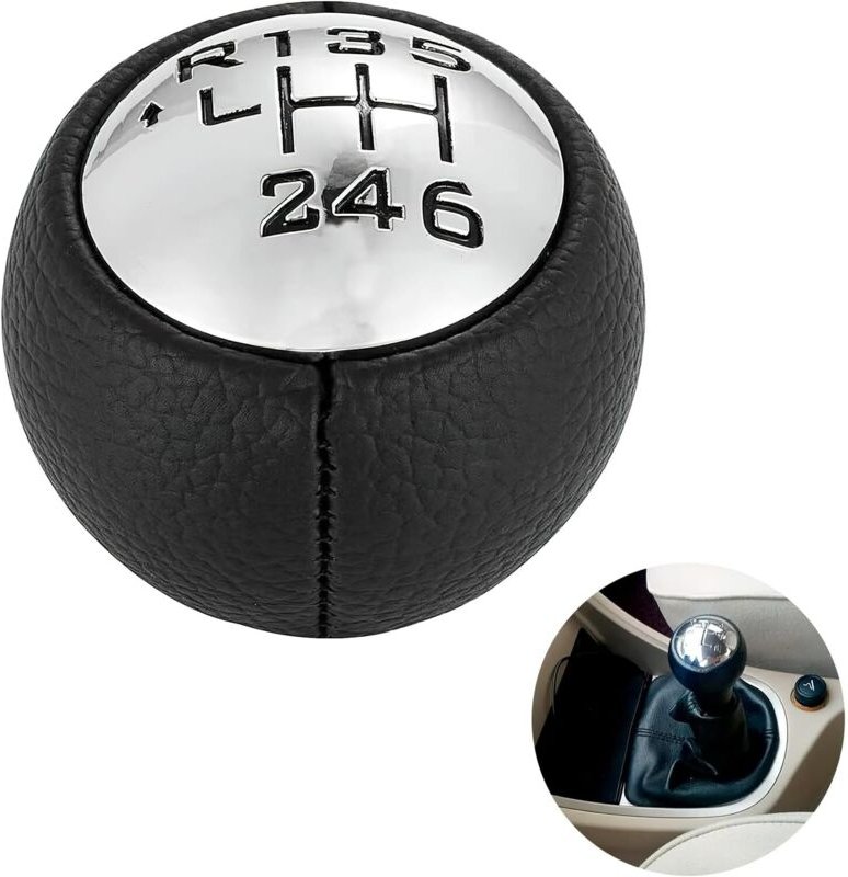 Kompatibler 6-Gang-Schaltknauf für Peugeot 307, 308, 3008, 407, 5008 und 807, Original und universell, 6-Gang-Schaltknau...