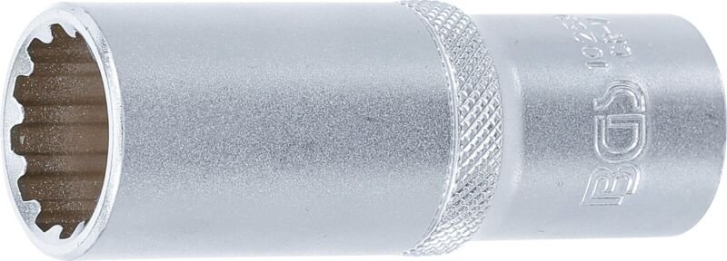 Bgs Technic - Steckschlüssel-Einsatz Gear Lock, tief Antrieb Innenvierkant 12,5 mm (1/2') sw 19 mm