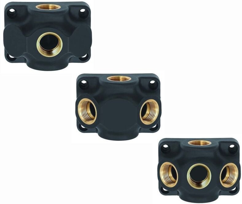 Durchgangsverteiler, Ein-/Ausgang g 1/2, Anschluss 3 x g 1/2 - Riegler