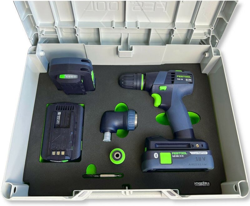 Schaumeinlage Schaumstoffeinlage für Festool Akku-Bohrschrauber TXS18 - Schwäble