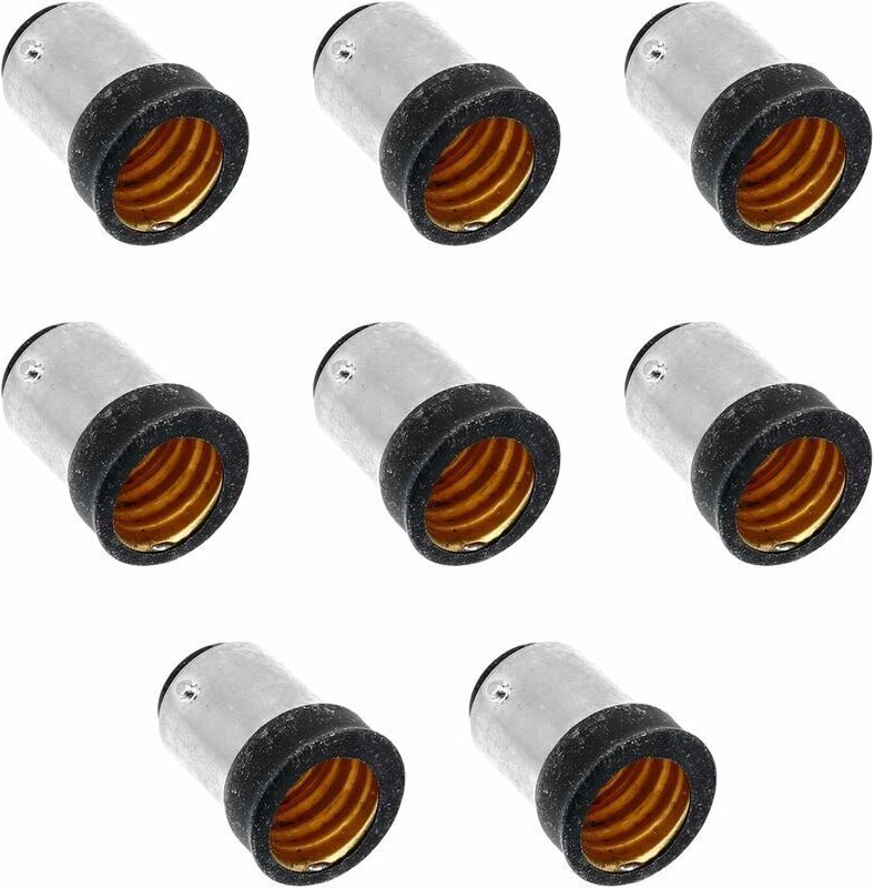 LED-Lichtadapter - 8-teiliges Lampenfassungs-Konverter-Set, Lampensockeladapter, Lampenfassungszubehör (B15 auf E14)