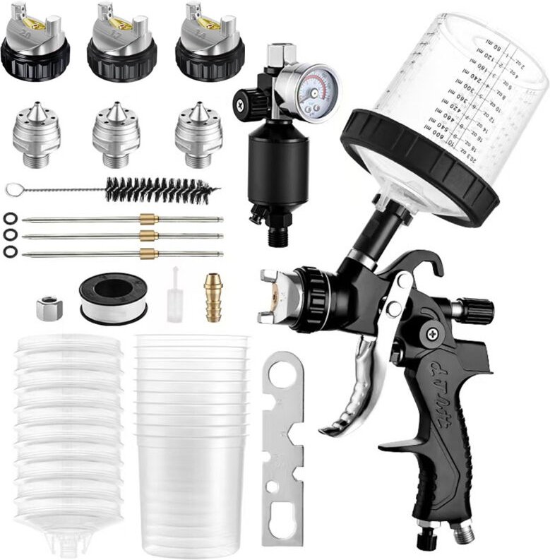 HVLP-Druckluft-Farbspritzpistolen-Set für Möbel und Automobile