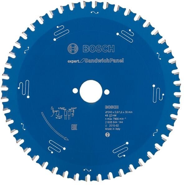 BOSCH Kreissägeblatt HW Expert S. Panel 240x30x2,6 48T