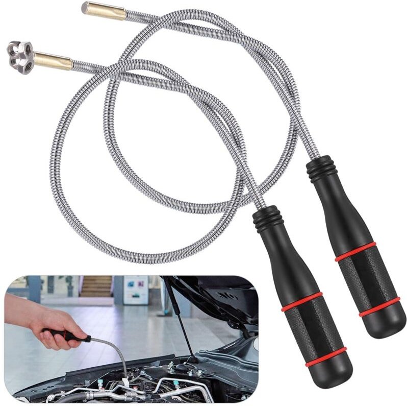2-teiliges, 60 cm langes, flexibles Magnethebewerkzeug, leistungsstarkes Magnethebewerkzeug mit rutschfestem Griff, Tele...