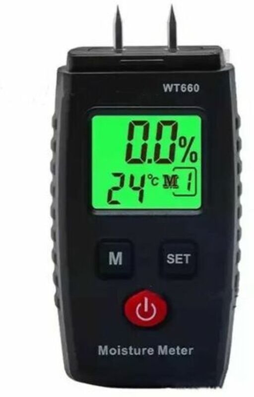 Tigrezy – Feuchtigkeitstester Écran LCD rétroéclairé grün – Feuchtigkeitsdetektor 3 in 1 für Epingles, Hölzer und Baumat...